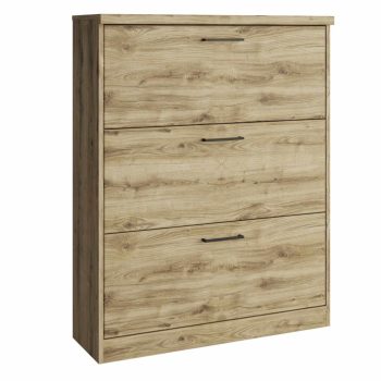   Cipősszekrény 3K, navarra tölgy, DORSI , Barna , Faforgács