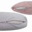 Ülőgarnitúra, világosszürke/púderrózsaszín, szövet, balos, BRATO , Rózsaszín , Szövet