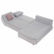 Ülőgarnitúra, világosszürke/púderrózsaszín, szövet, jobbos, BRATO , Rózsaszín , Szövet