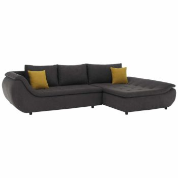   Ülőgarnitúra, szürkésbarna/narancssárga, szövet, jobbos, BRATO , Barna , Szövet