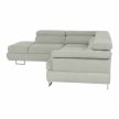Ülőgarnitúra tárolóhellyel, világosszürke, szövet, balos, BUTON R , Szürke , Szövet
