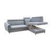 Kinyitható ülőgarnitúra, világosszürke, jobbos, KORIO L , Szürke , Szövet