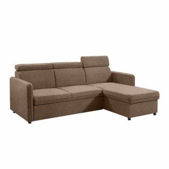   Kinyitható ülőgarnitúra, szürkésbarna Taupe, ALECHANDRO A ROH , Szürke , Szövet