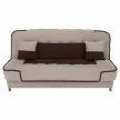 Kinyitható dívány, bézs/barna, PERSI , Bézs , Szövet