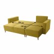 Kinyitható ülőgarnitúra, sárga, jobbos, BLEKY ROH , Sárga , Szövet