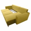 Kinyitható ülőgarnitúra, sárga, jobbos, BLEKY ROH , Sárga , Szövet