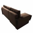 Kinyitható ülőgarnitúra, barna, balos, BLEKY ROH , Barna , Szövet
