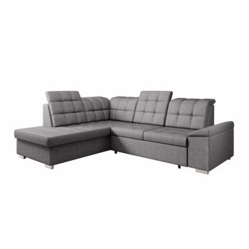   Kinyitható ülőgarnitúra, barnásszürke, balos, OREO ROH , Barna , Szövet