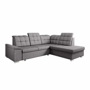   Kinyitható ülőgarnitúra, barnásszürke, jobbos, OREO ROH , Barna , Szövet