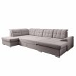 Kinyitható ülőgarnitúra, szürkésbézs Taupe, balos, OREO U , Szürke , Szövet