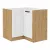 Alsó szekrény sarokba, fehér/artisan tölgy, LULA 89x89 ND 1F BB , Fehér , MDF