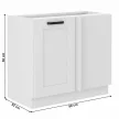 Alsó szekrény, fehér, LULA 105 ND 1F BB , Fehér , MDF