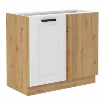   Alsó szekrény, fehér/artisan tölgy, LULA 105 ND 1F BB , Fehér , MDF