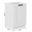 Mosogató szekrény, fehér, LULA 50 ZL 1F BB , Fehér , MDF