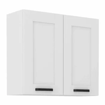   Felső szekrény, fehér/artisan tölgy, Lula 80 G-72 2 F , Fehér , MDF