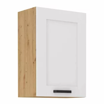   Felső szekrény, fehér/artisan tölgy, LULA 50 G-72 1F , Fehér , MDF