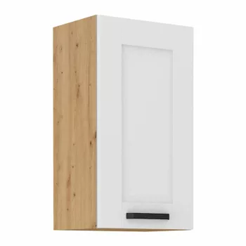   Felső szekrény, fehér/artisan tölgy, LULA 40 G-72 1F , Fehér , MDF