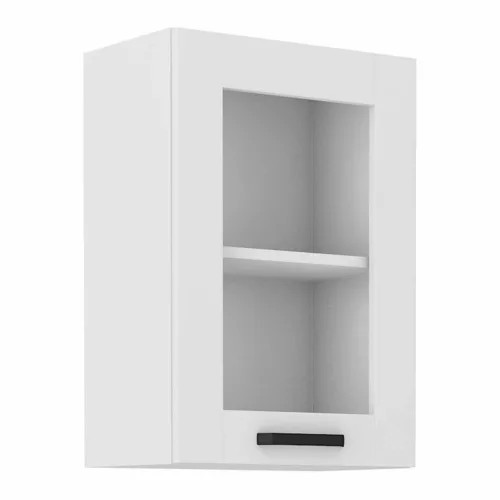 Felső szekrény, fehér, LULA 40 GS-72 1F , Fehér , Üveg