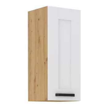   Felső szekrény, fehér/artisan tölgy, LULA 30 G-72 1F , Barna , MDF