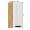 Felső szekrény, fehér/artisan tölgy, LULA 30 G-72 1F , Barna , MDF