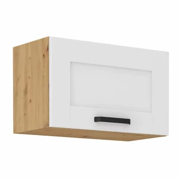   Felső szekrény, fehér/artisan tölgy, Lula 60 GU-36 1F , Fehér , MDF