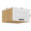 Felső szekrény, fehér/artisan tölgy, LULA 60 NAGU-36 1F , Fehér , MDF