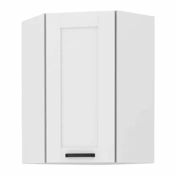   Felső szekrény sarokba, fehér, LULA 58x58 GN-90 1F , Fehér , MDF