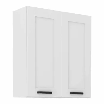 Felső szekrény, fehér, LULA 80 G-90 2 F , Fehér , MDF