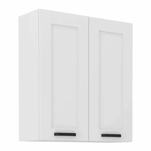 Felső szekrény, fehér, LULA 80 G-90 2 F , Fehér , MDF