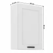 Felső szekrény, fehér, LULA 60 G-90 1F , Fehér , MDF