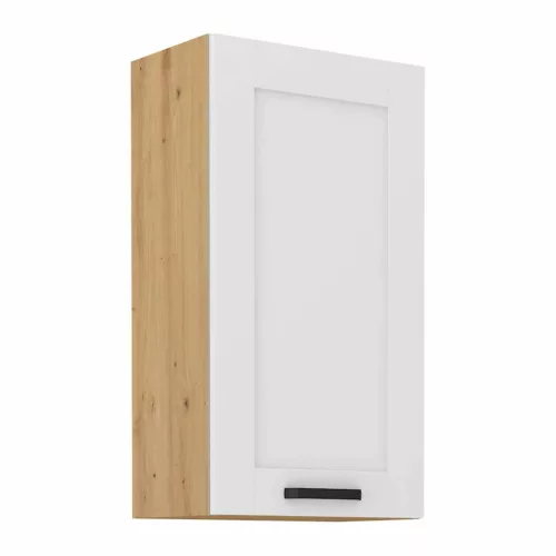 Felső szekrény, fehér/artisan tölgy, LULA 50 G-90 1F , Fehér , MDF