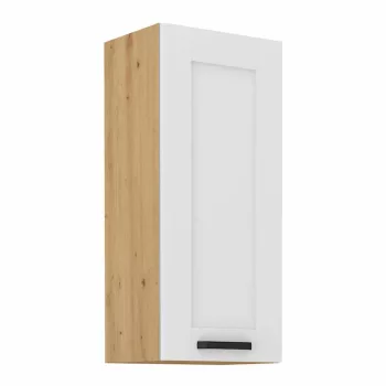   Felső szekrény, fehér/artisan tölgy, LULA 40 G-90 1F , Fehér , MDF