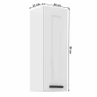 Felső szekrény, fehér, LULA 30 G-90 1F , Fehér , MDF