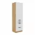 Magas szekrény, fehér/artisan tölgy, LULA 60 DKS-210 3S 1F , Fehér , MDF