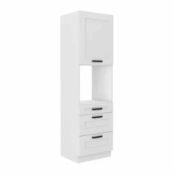   Magas szekrény beépített sütőhöz, fehér, LULA 60 DPS-210 3S 1F , Fehér , MDF
