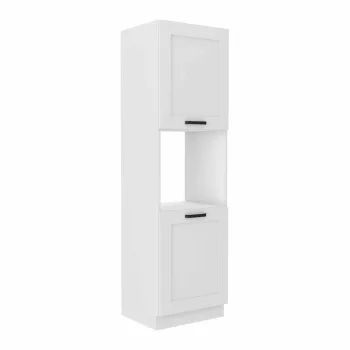  Magas szekrény beépített sütőhöz, fehér, LULA 60 DP-210 2F , Fehér , MDF