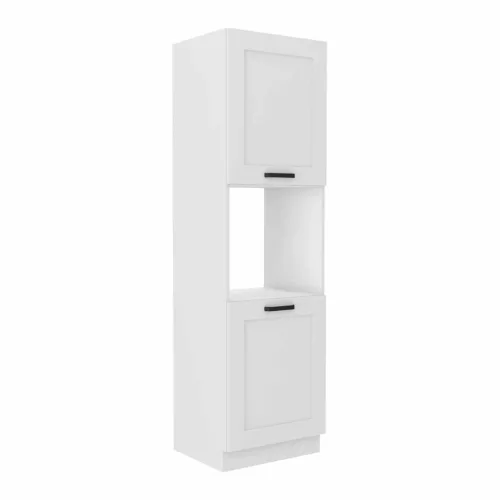 Magas szekrény beépített sütőhöz, fehér, LULA 60 DP-210 2F , Fehér , MDF