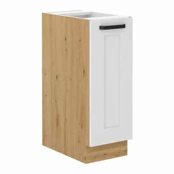   Alsó szekrény kihúzható kosárral, fehér/artisan tölgy, LULA D30 CARGO , Fehér , MDF