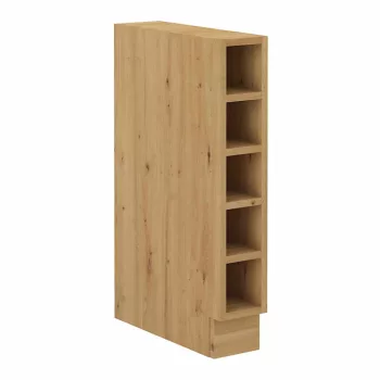   Alsó nyitott szekrény, artisan tölgy, LULA 15D OTW BB , Barna , Faforgács