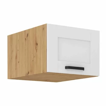   Felső szekrény, fehér/artisan tölgy, LULA 50 NAGU-36 1F , Barna , MDF