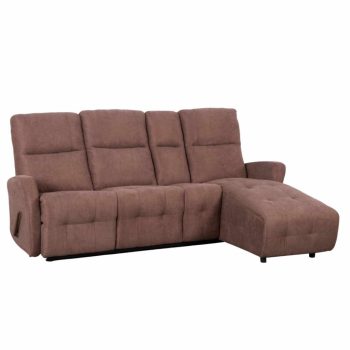   Állítható sarok ülőgarnitúra, barna, jobbos, TROJAN ROH , Barna , Szövet