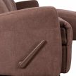 Állítható sarok ülőgarnitúra, barna, jobbos, TROJAN ROH , Barna , Szövet