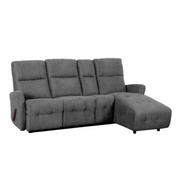   Állítható sarok ülőgarnitúra, sötétszürke, jobbos, TROJAN ROH , Szürke , Szövet