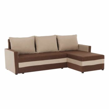   Univerzális ülőgarnitúra, barna/bézs, PAULITA NEW , Barna , Szövet