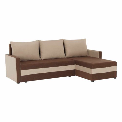 Univerzális ülőgarnitúra, barna/bézs, PAULITA NEW , Barna , Szövet