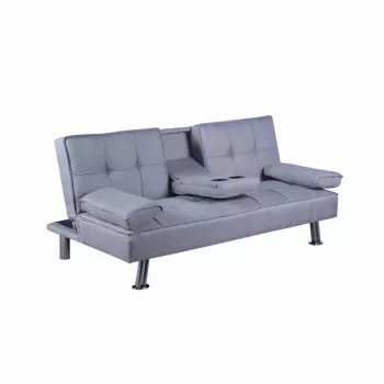Kinyitható kanapé, szürke, GOLDIA NEW , Szürke , Fém