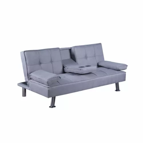 Kinyitható kanapé, szürke, GOLDIA NEW , Szürke , Fém