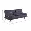 Kinyitható kanapé, barna, GOLDIA NEW , Barna , Fém