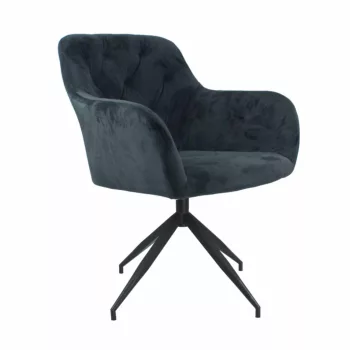   Forgószék, sötétszürke Bársony szövet/fekete, VELEZA NEW , Fekete , Szövet
