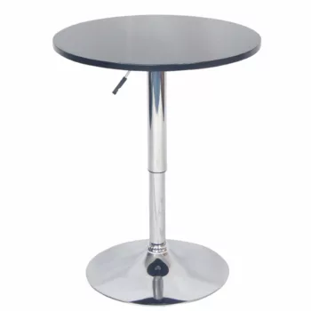   Bárasztal, magasság állítással, króm/ fekete, átmérő 60 cm, BRANY 2 NEW , Fekete